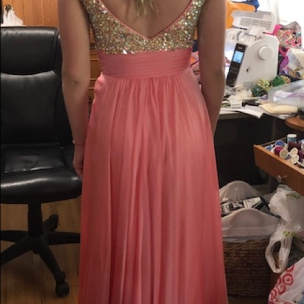 La Femme size 2 coral gown